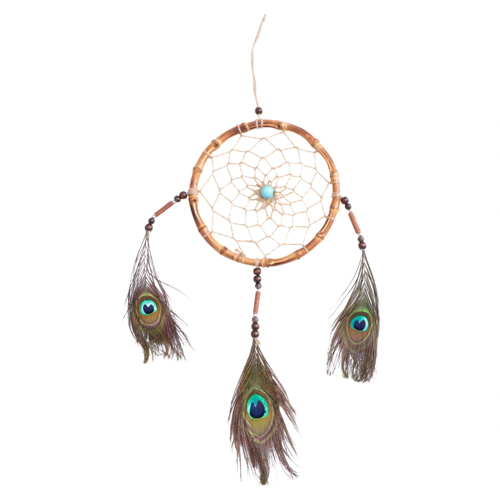 Dreamcatcher Hanging Decor Peacocks Feather Dream Catcher Hanging Ornament