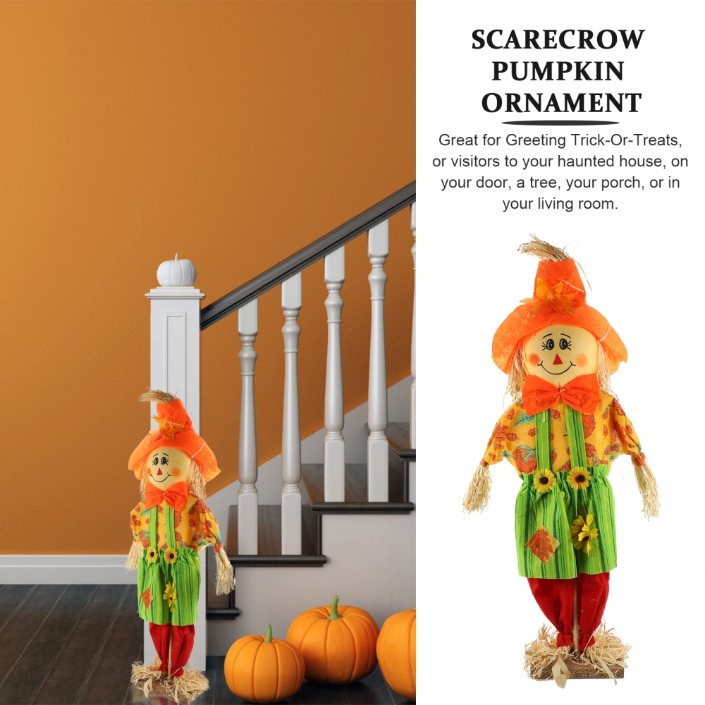 Halloween Scarecrow Swing Ornaments Kindergarten Classroom Layout Decoration Supplies Straw Doll Ornaments (Small Size)