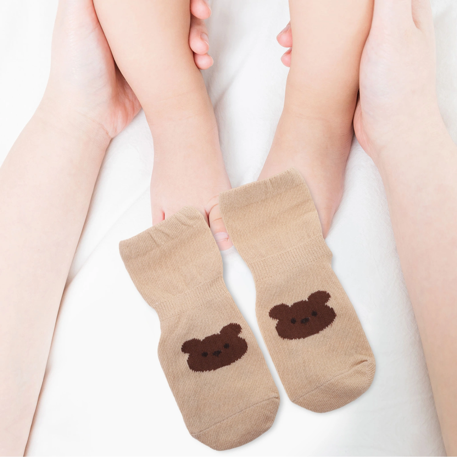 2 Pairs Toddler Anti-Slip Socks with Grips Walking Learning Socks for Baby Boys Girls