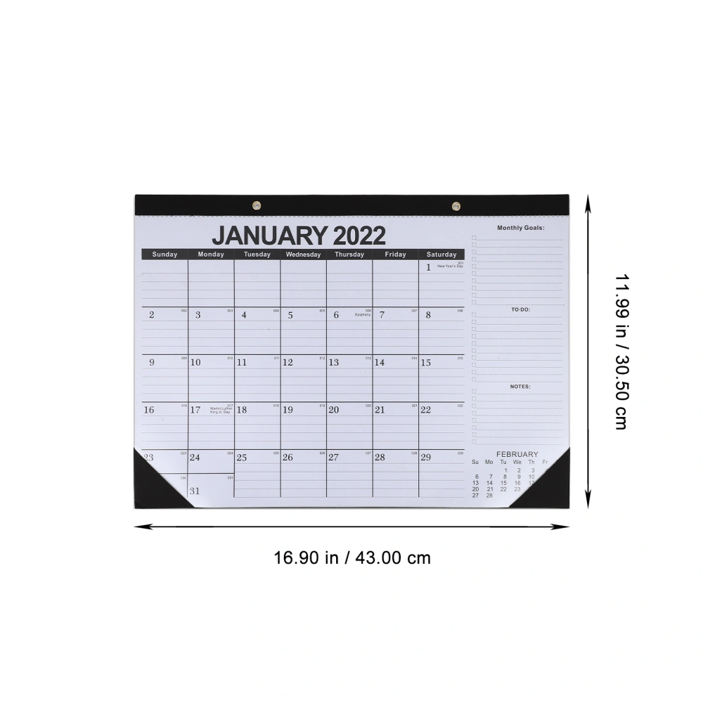 1 Pc 2022 Holiday Wall Calendar Practical Note-taking Hanging Calendar