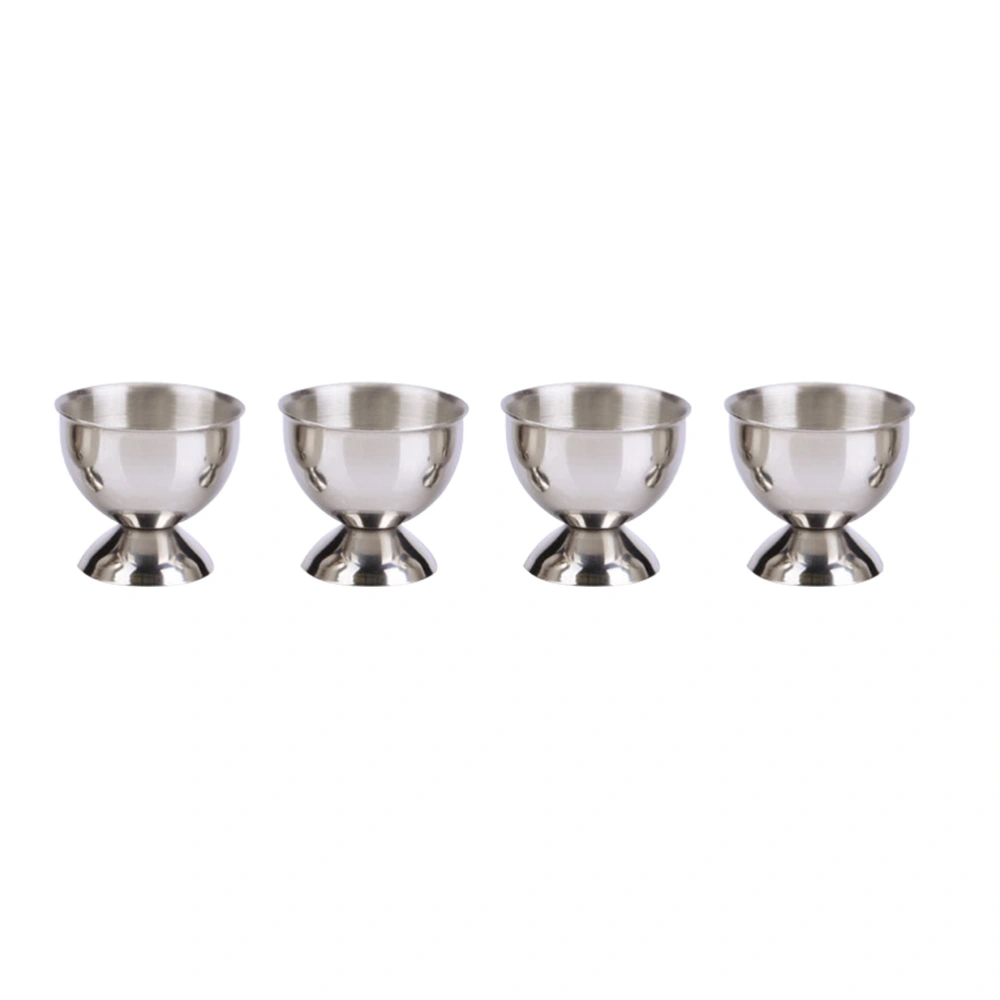 4PCS Stainless Steel Egg Cup Egg Tray Boiled Egg Cups Holder Stand Dishwasher Safe