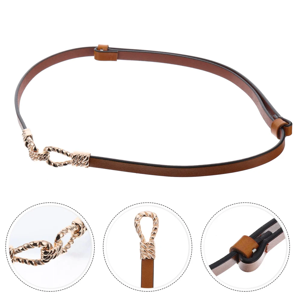 1pc Creative Buckle Waist Belt Real Leather Waist Belt Women Fashion Casual Belt