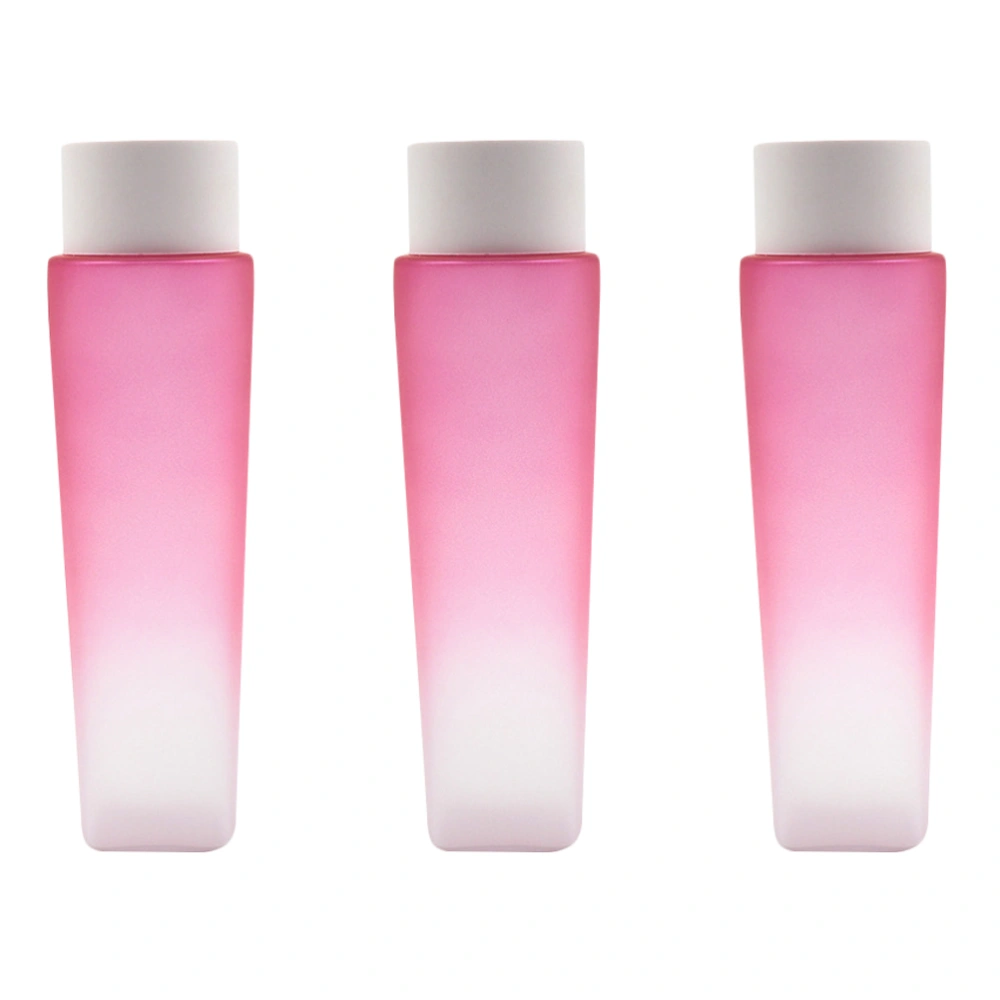 3pcs 200ml Portable Cosmetic Liquid Dispensing Bottle Refillable Subpackaging Bottle for Cosmetic Lotion(Gradient Pink)