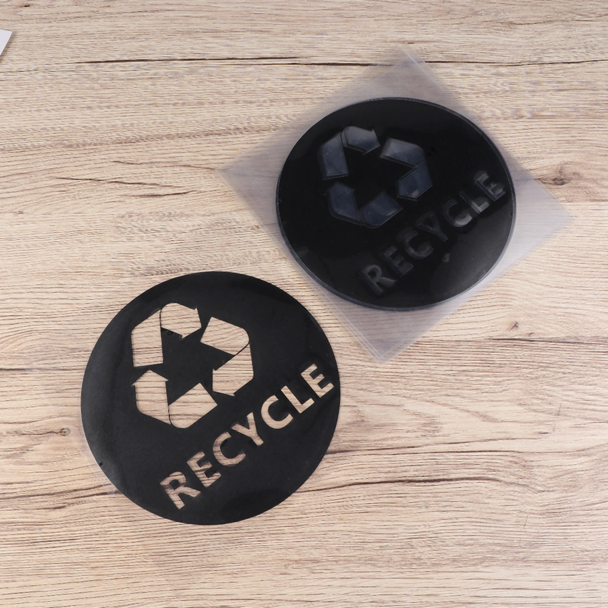 10PCS PVC Recycle Symbol Stickers Garbage Can Trash Bin Window Car Truck Stickers