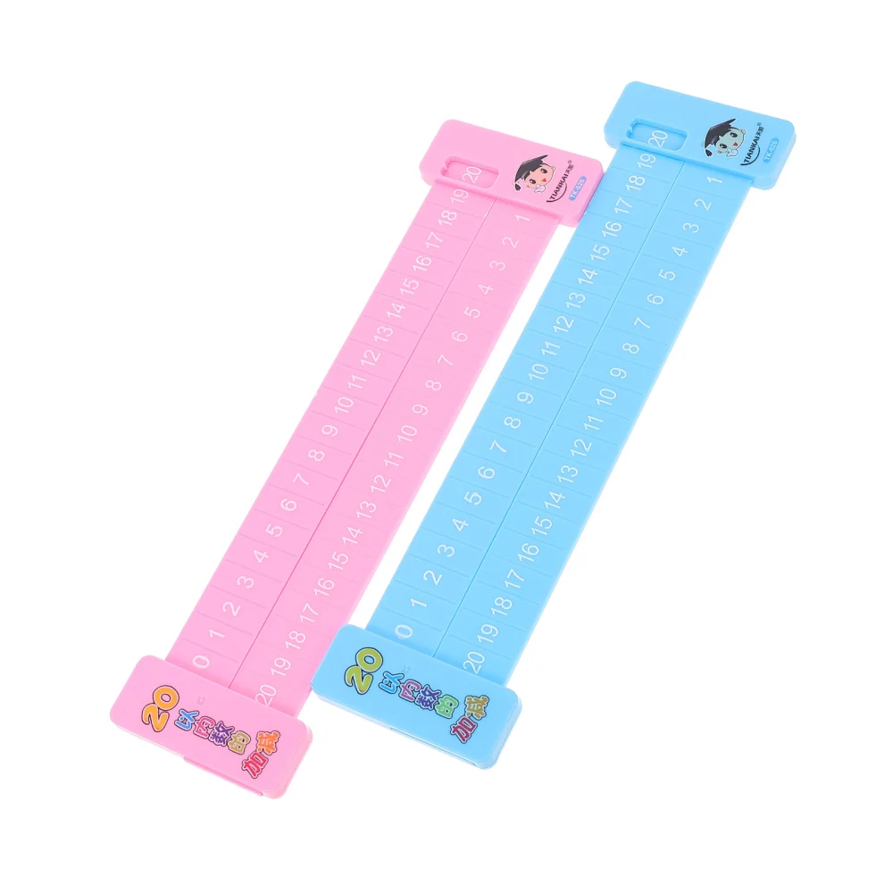 2Pcs Household Decomposition Rulers Plastic Addition Rulers Portable Subtraction Rulers