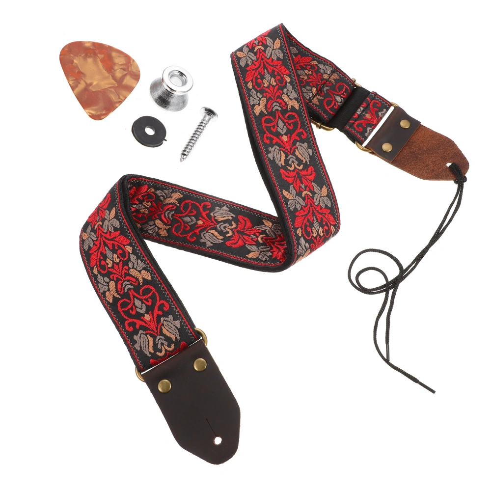 1 Set Simple Folk Guitar Belt Decorative Guitar Strap Creative Guitar Accessory