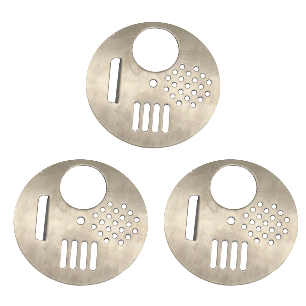 6pcs Metal Beehive Entrance Rotation Whirling Beehive Accessory Bee Keeping Tool Honey Beekeeper Equip Hive Tool Equipment (Silver)