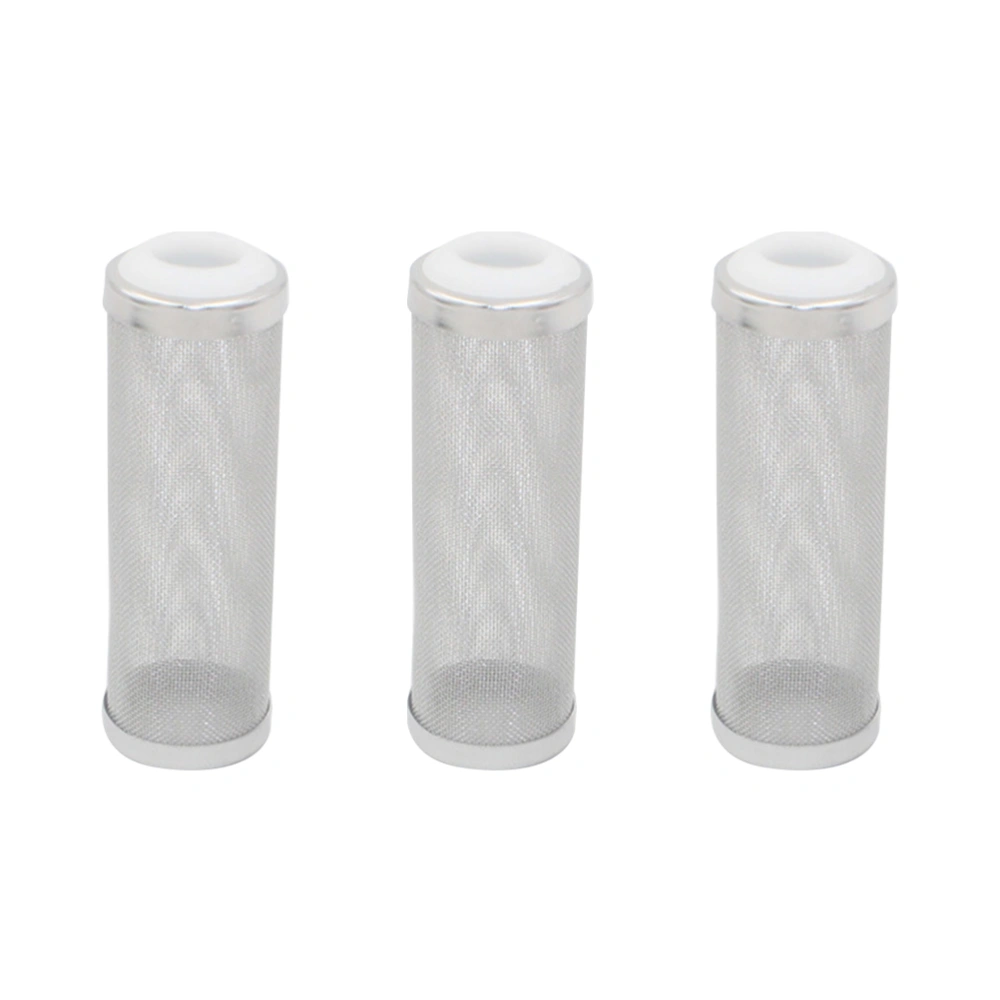 3PCS Stainless Steel Filter Cover Inlet Filtering Net for Aquarium Fish Tank - Size S 12mm (White)