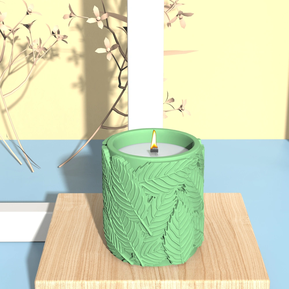 Leaf Relief Candle Cup Silicone Mold