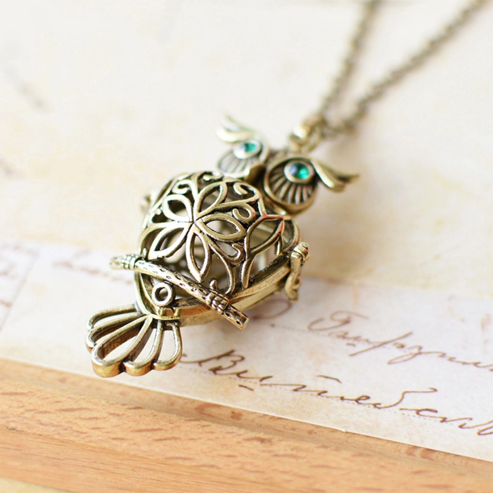 Owl Necklace for Women Diffuser Necklace Essential Oil Necklace Jewelry