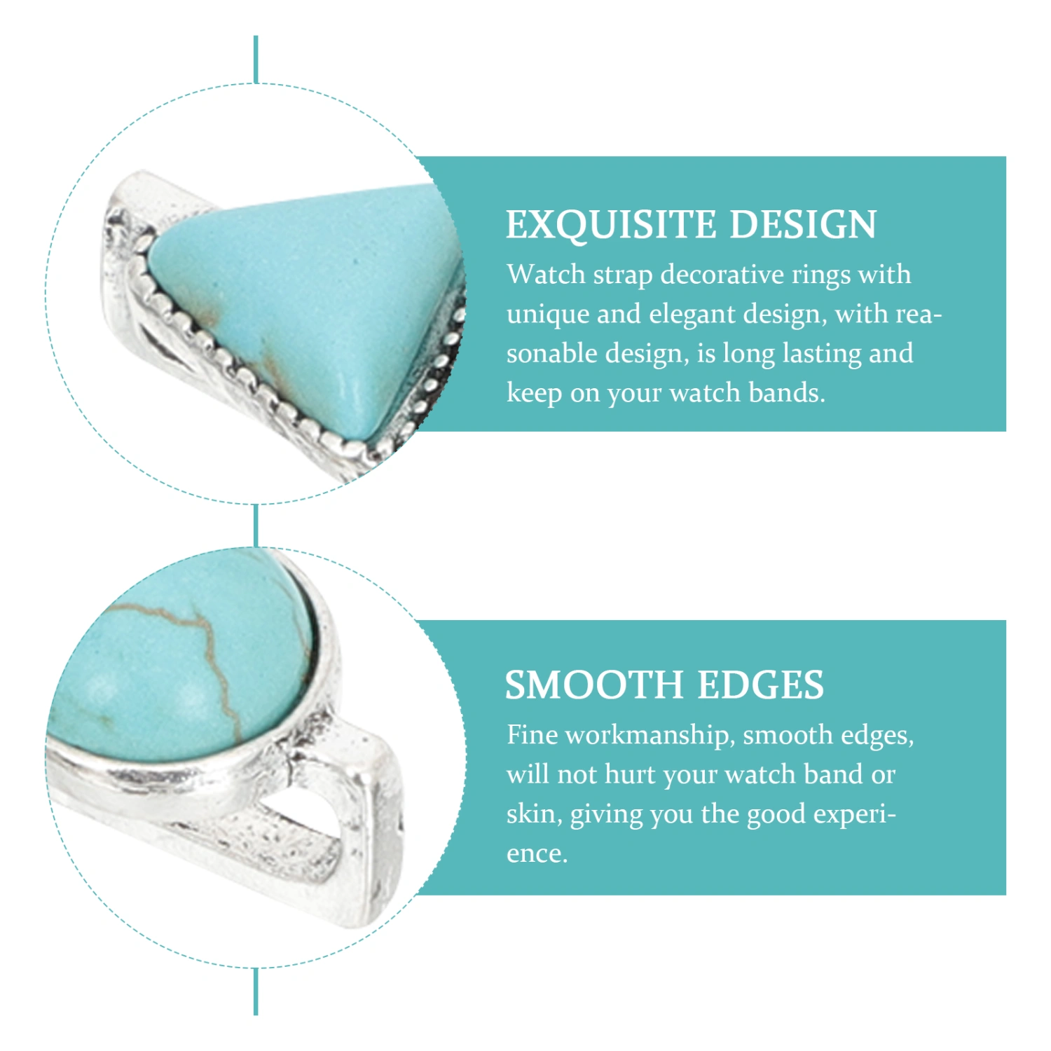 1 Set Decorative Watchband Rings Watchband Decor Rings Loops Compatible for Apple Watch