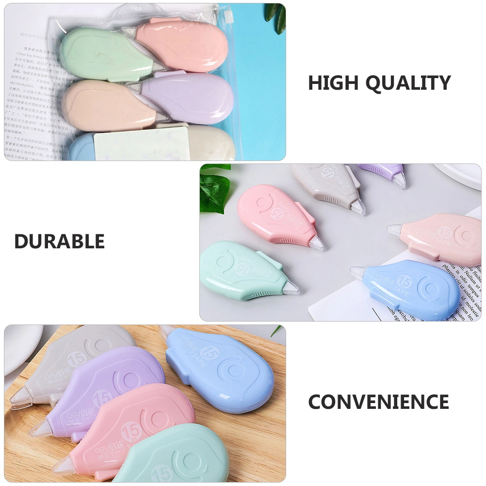 6pcs Correction Tapes Office Stationery And School Supplies (Random Color)