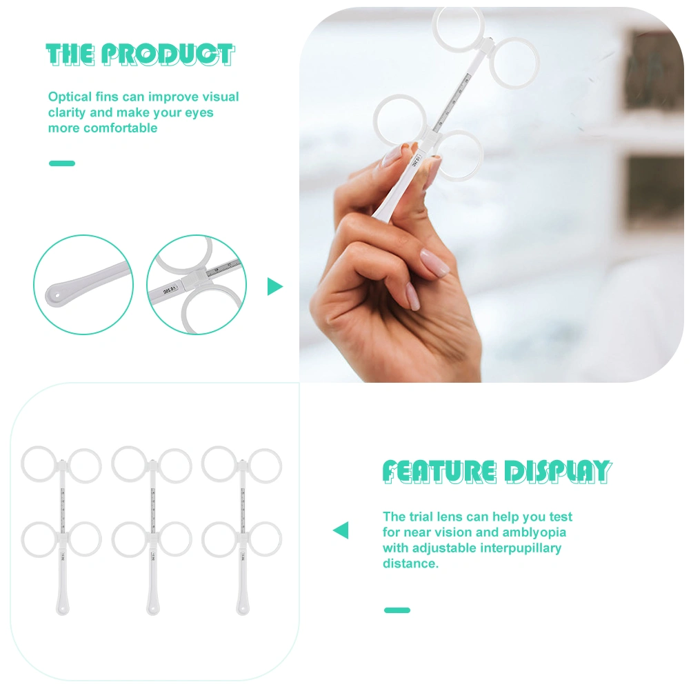 3pcs Glass ±25° ±0.5° ±100° Optometry Flips Lens Flipper for Near Vision Amblyopia Confirmation Test