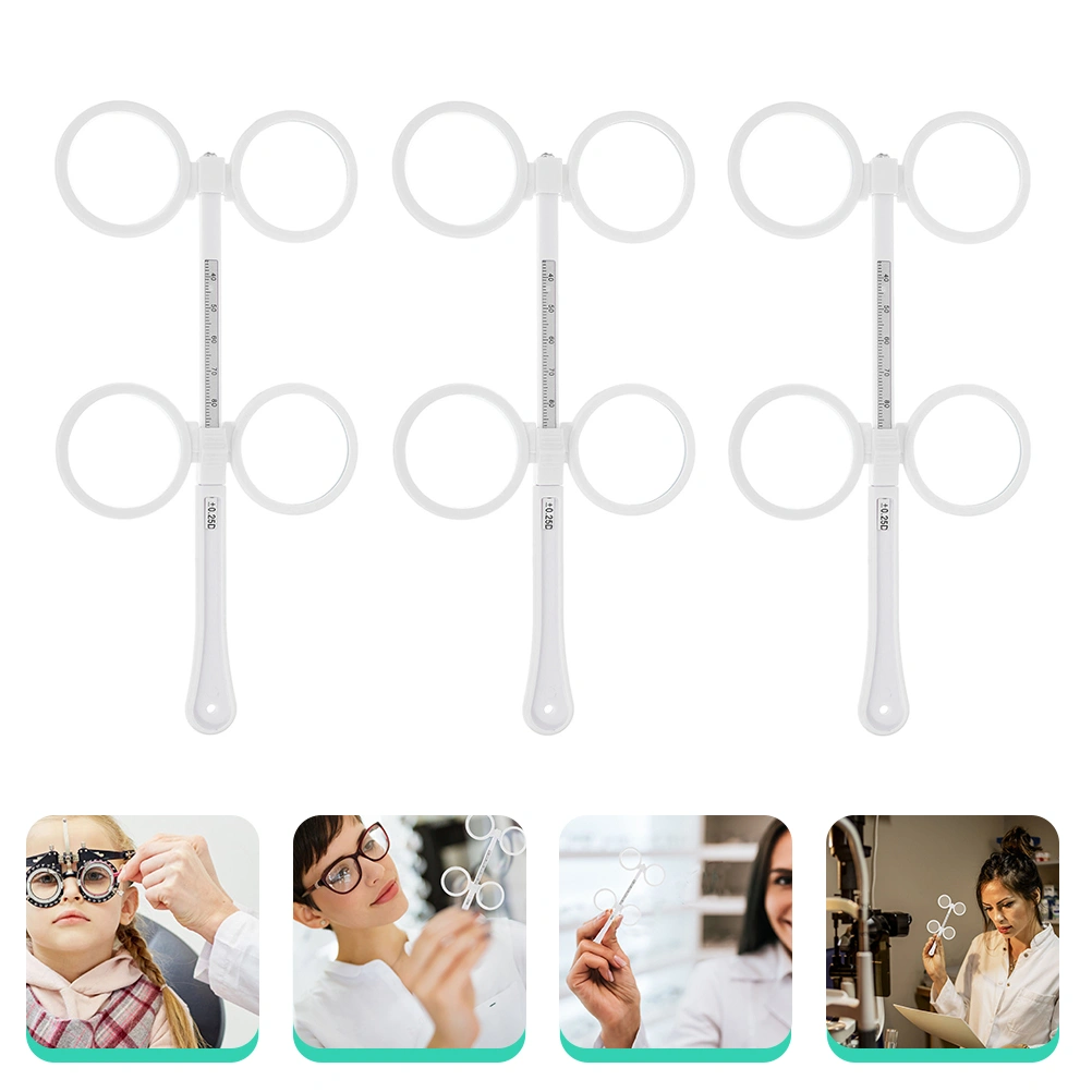 3pcs Glass ±25° ±0.5° ±100° Optometry Flips Lens Flipper for Near Vision Amblyopia Confirmation Test