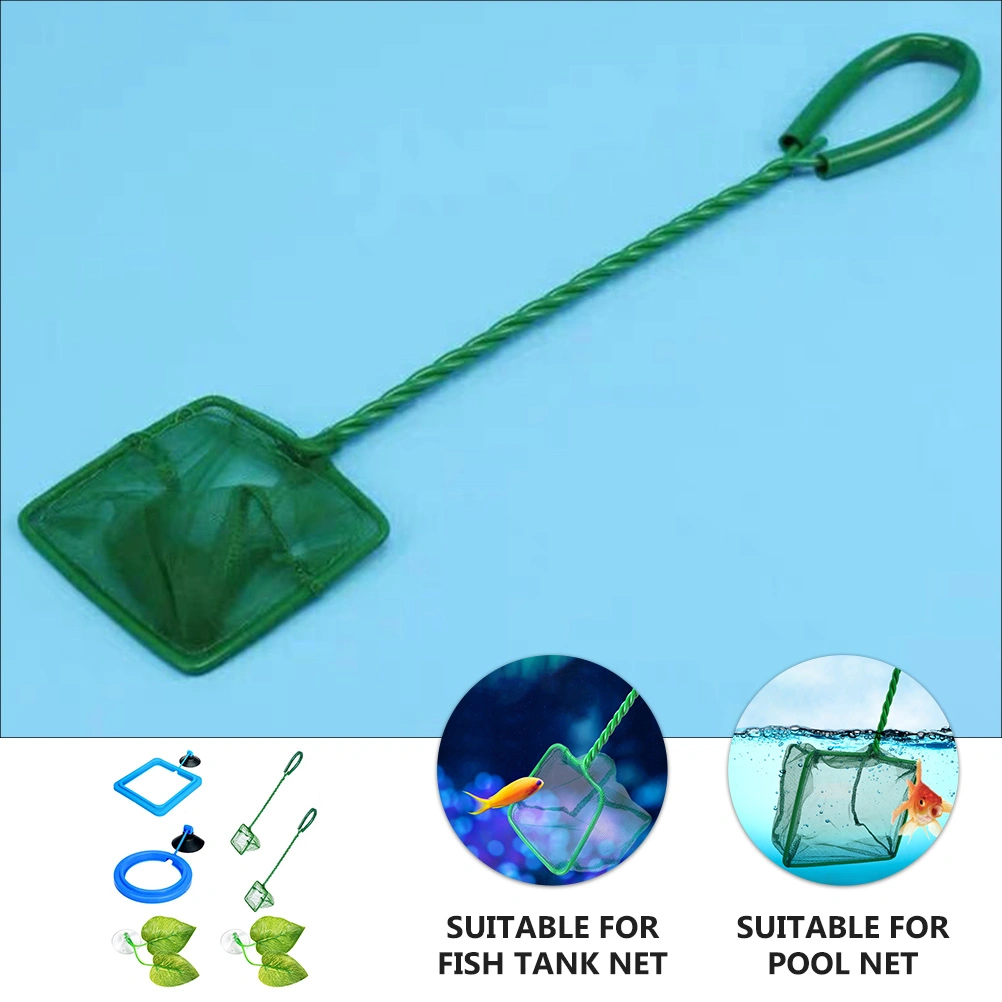 1 Set Suction Cup Fish Feeding Circle Aquarium Leave Catch and Release Net