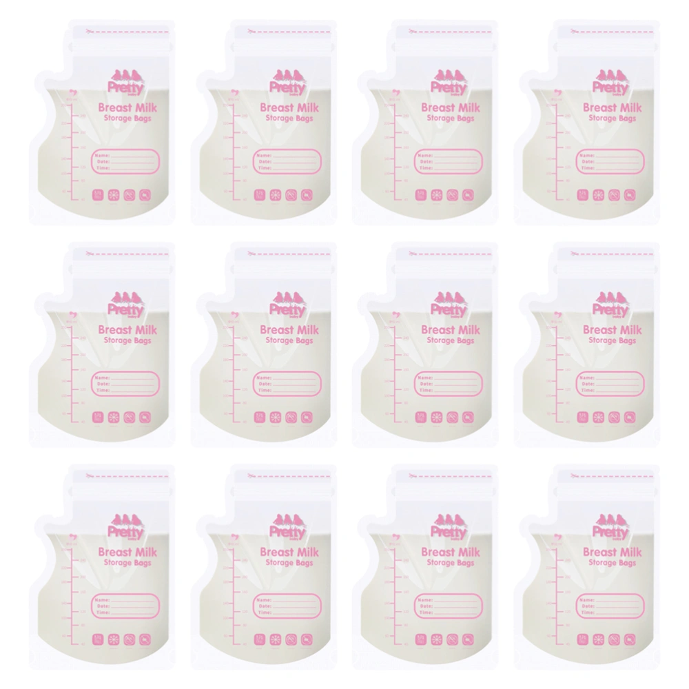 30 Pcs 250ml Breast Milk Storage Bags Sealing Leakproof Bag Disposable Baby Milk Pouches with Scale