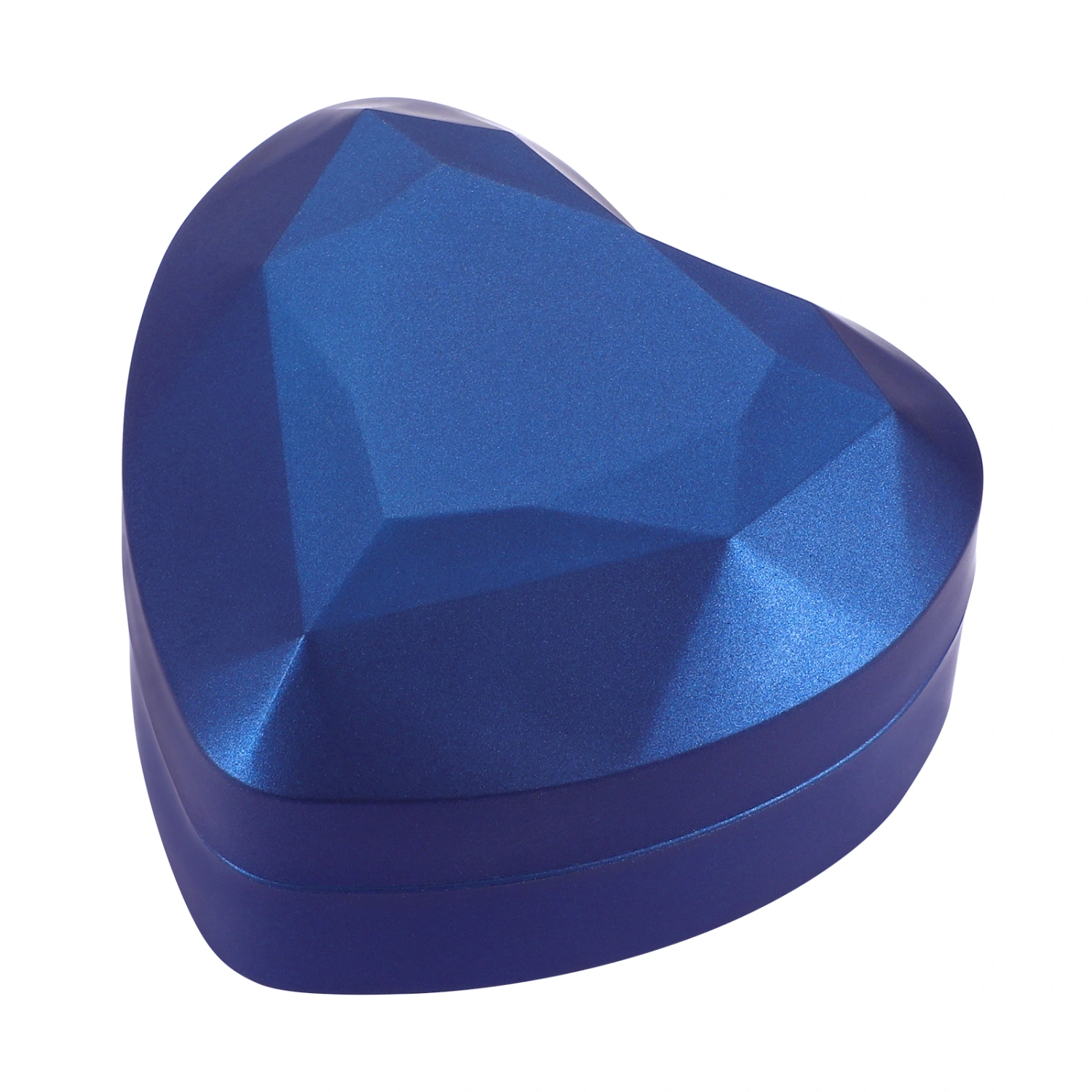 VOSAREA LED Lighted Heart Shaped Ring Box Ring Earring Case for Wedding Proposal Valentines Day (Blue)