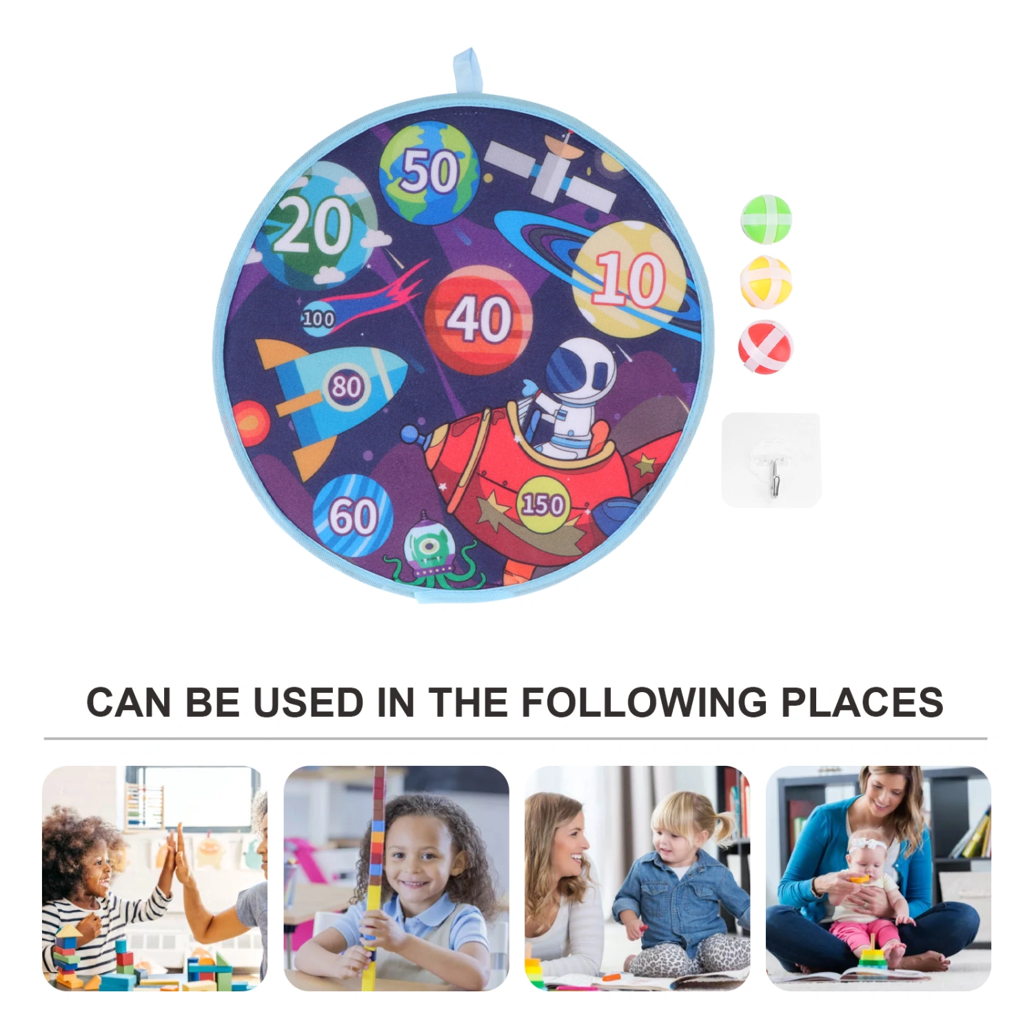 1 Set Children Sticky Ball Toys Cartoon Dart Board Throwing Game Plaything