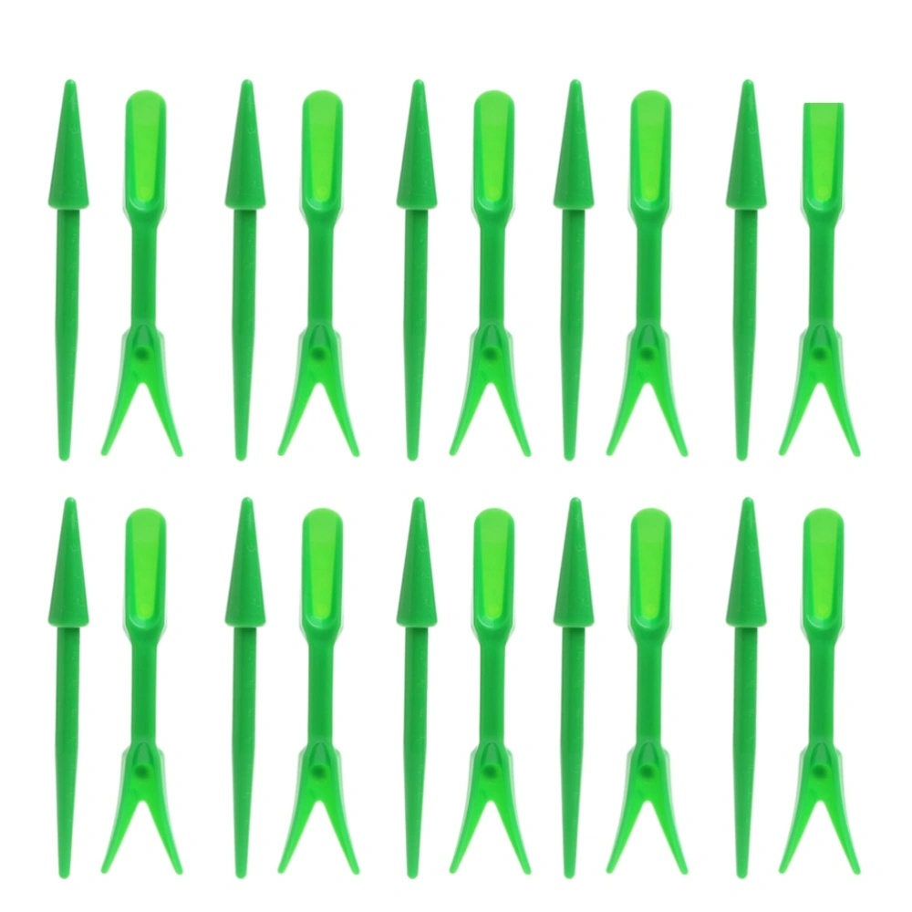 20 Pcs Plastic Garden Widger Seedlings Dibber Transplanting Planting Tools for Home Flowrpot Craft (Random Color)