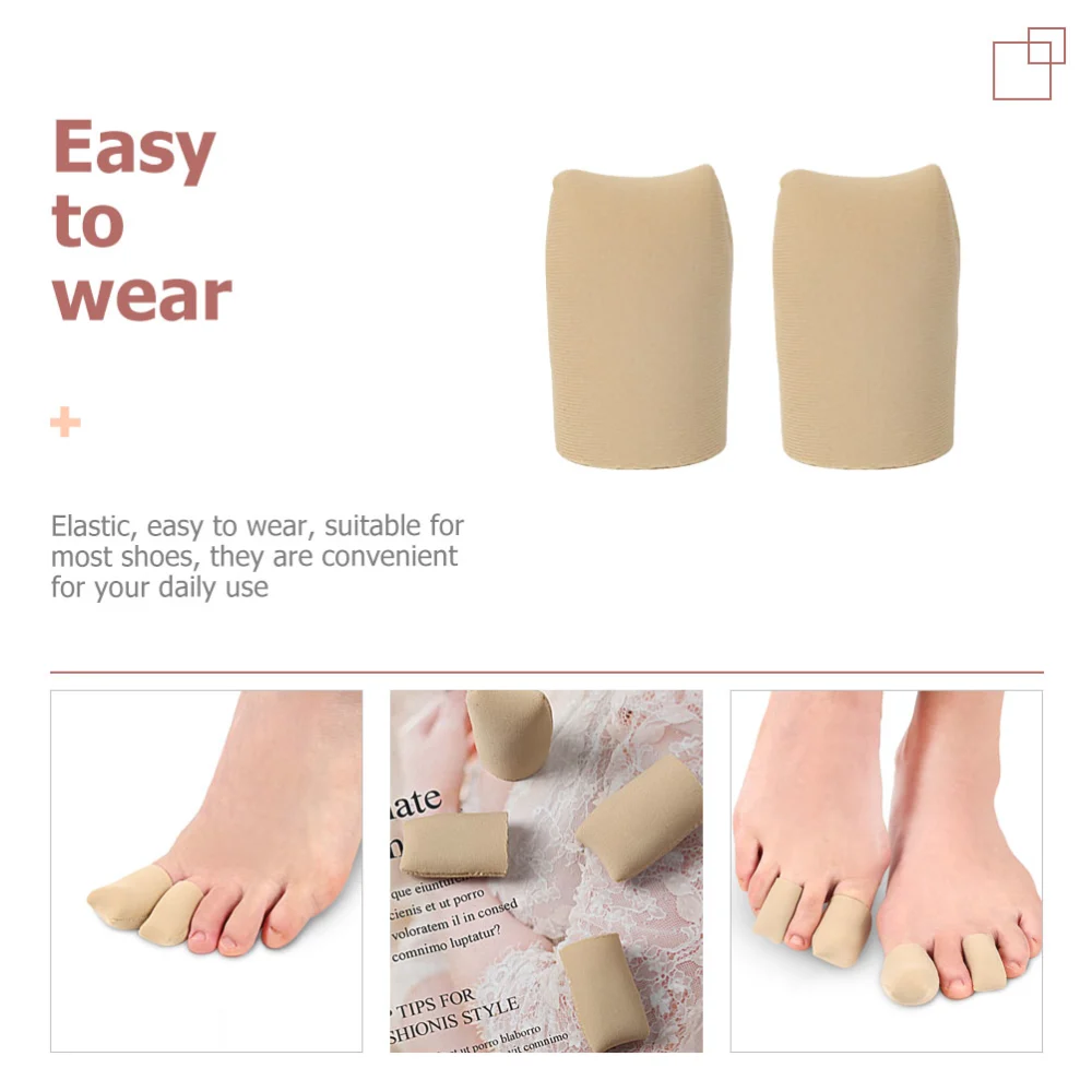 2pcs Soft Toe Sleeves Toe Finger Protector Silicone Toe Protective Covers