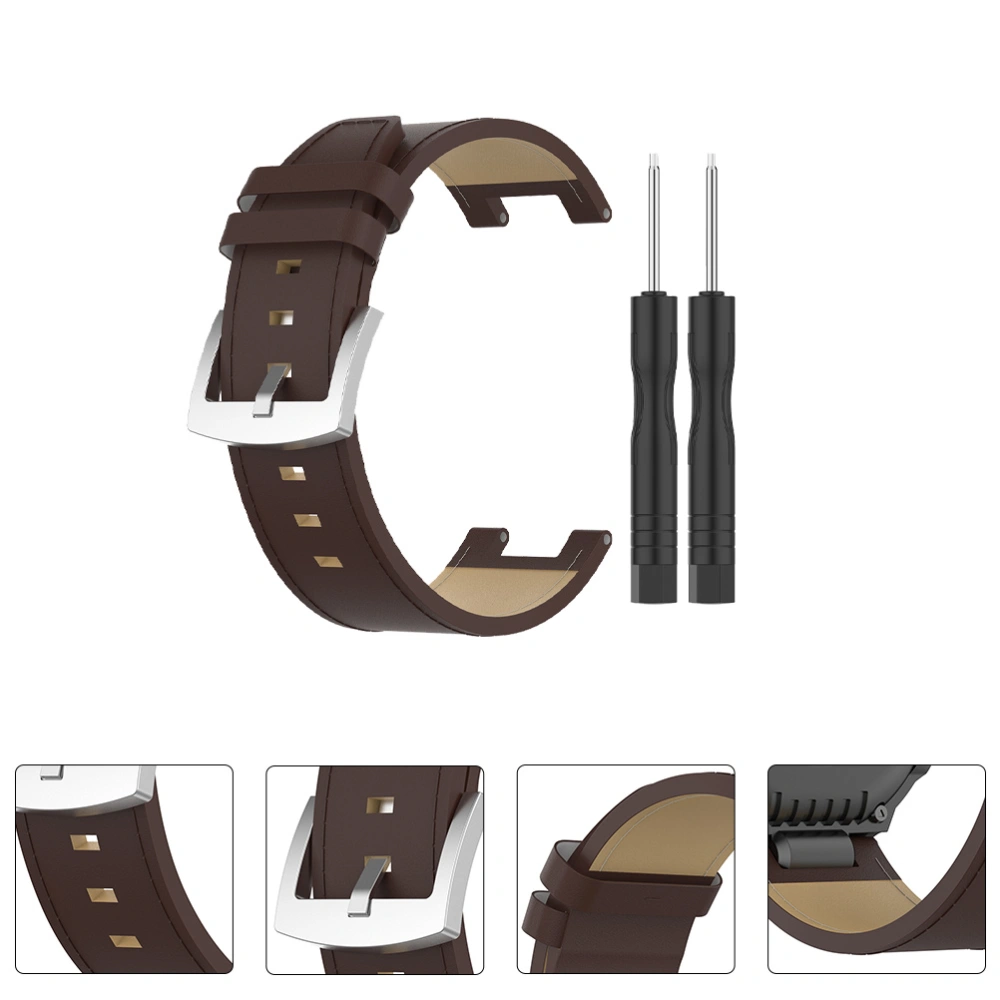 1 Set Leather Watchband Compatible for T-Rex A1918 and T-Rex Pro