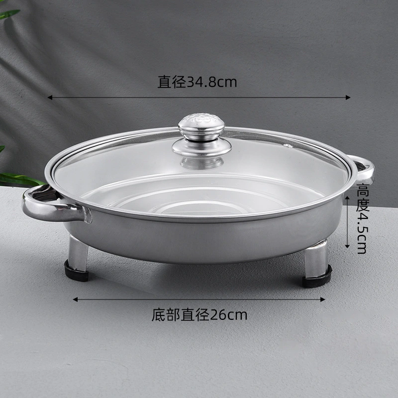 Buffet Stove with Lid Stainless Steel Warmer Buffet Tray Container Indoor Baked Fish Tray