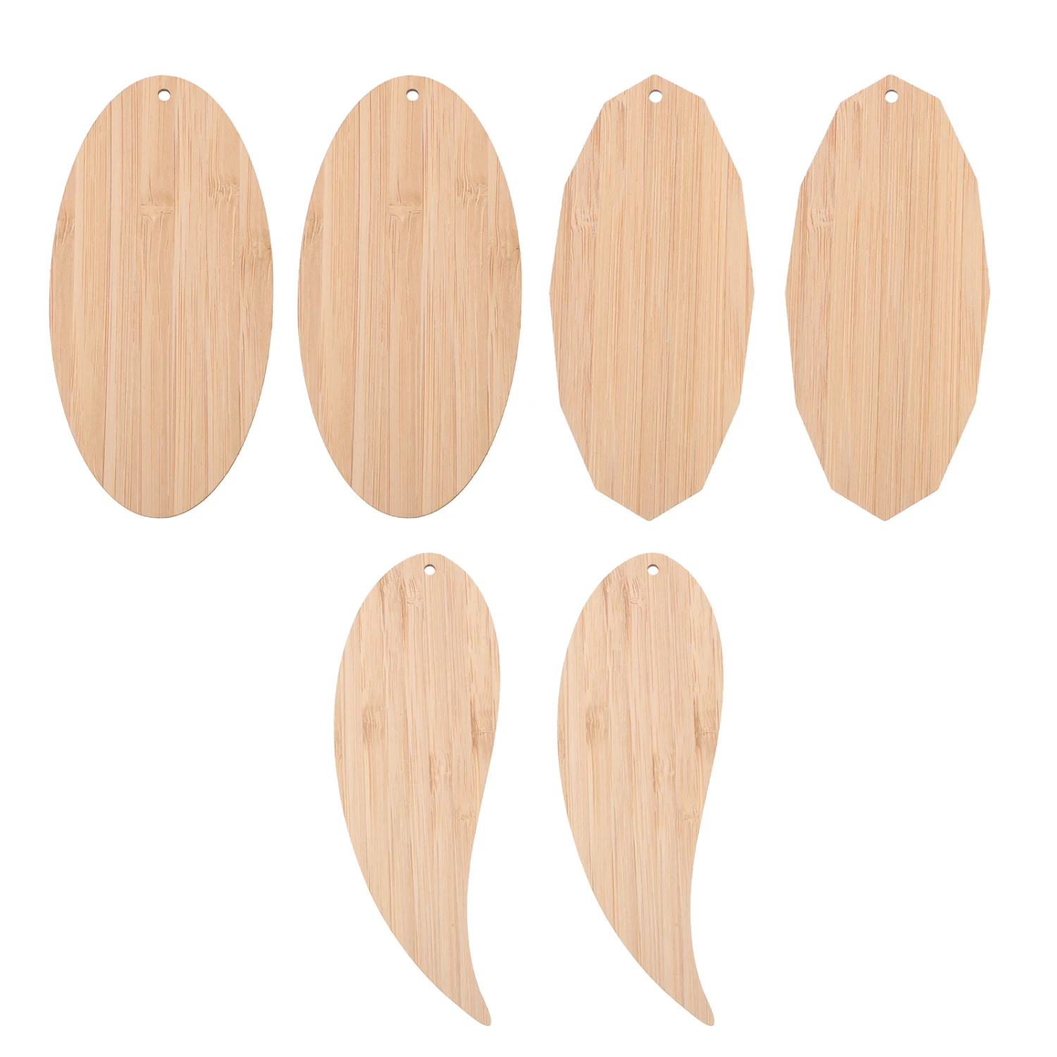 6Pcs Blank Bamboo Bookmarks Children Graffiti Bookmarks Hanging Tags Making Supplies
