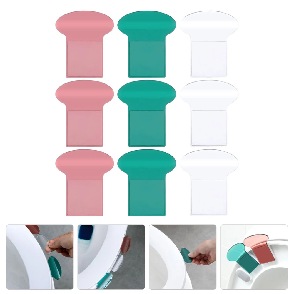 9Pcs Lavatory Cover Lifter Toilet Seating Cover Lifter Concise Style Toilet Lid Lifter