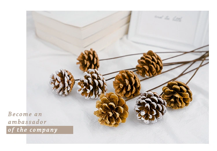 5pcs Artificial Christmas Picks Pine Cone Picks Stems Faux Pine Picks Xmas Decorations