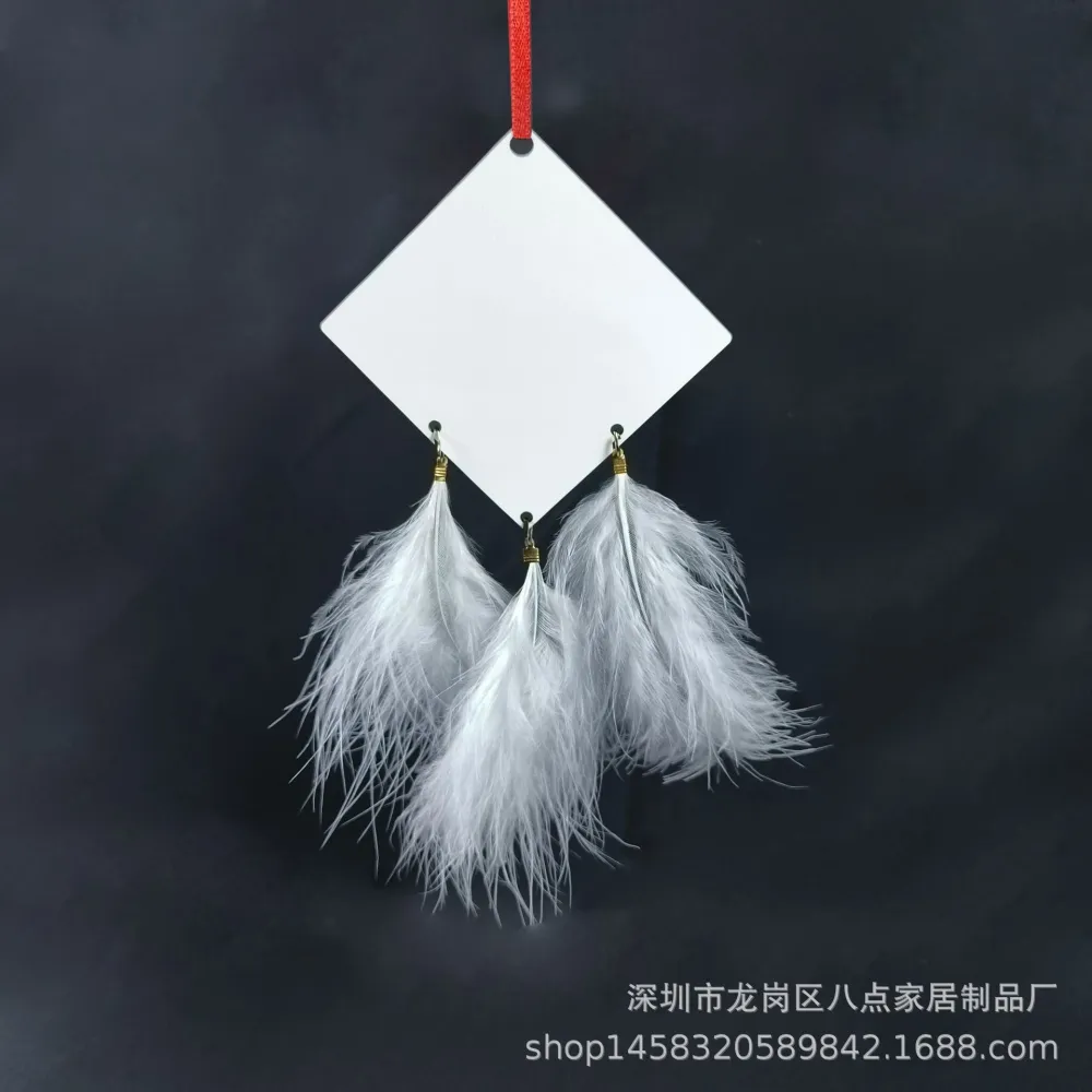 Plume Sublimation Pendant Thermal Transfer Blank Pendant Hanging Ornament Christmas Ornament