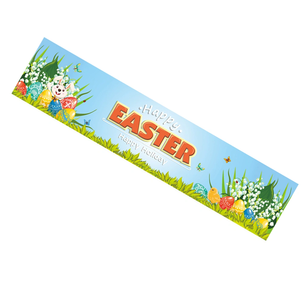 1Pc Easter Banner Decorative Festival Background Banner Party Backdrop Decor