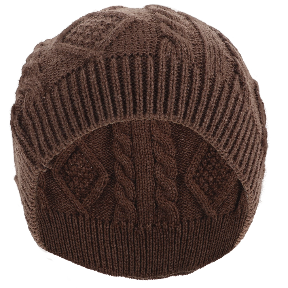 1Pc Portable Unisex Knitted Hat Fashionable Winter Hat Casual Acrylic Fibers Hat (Khaki)