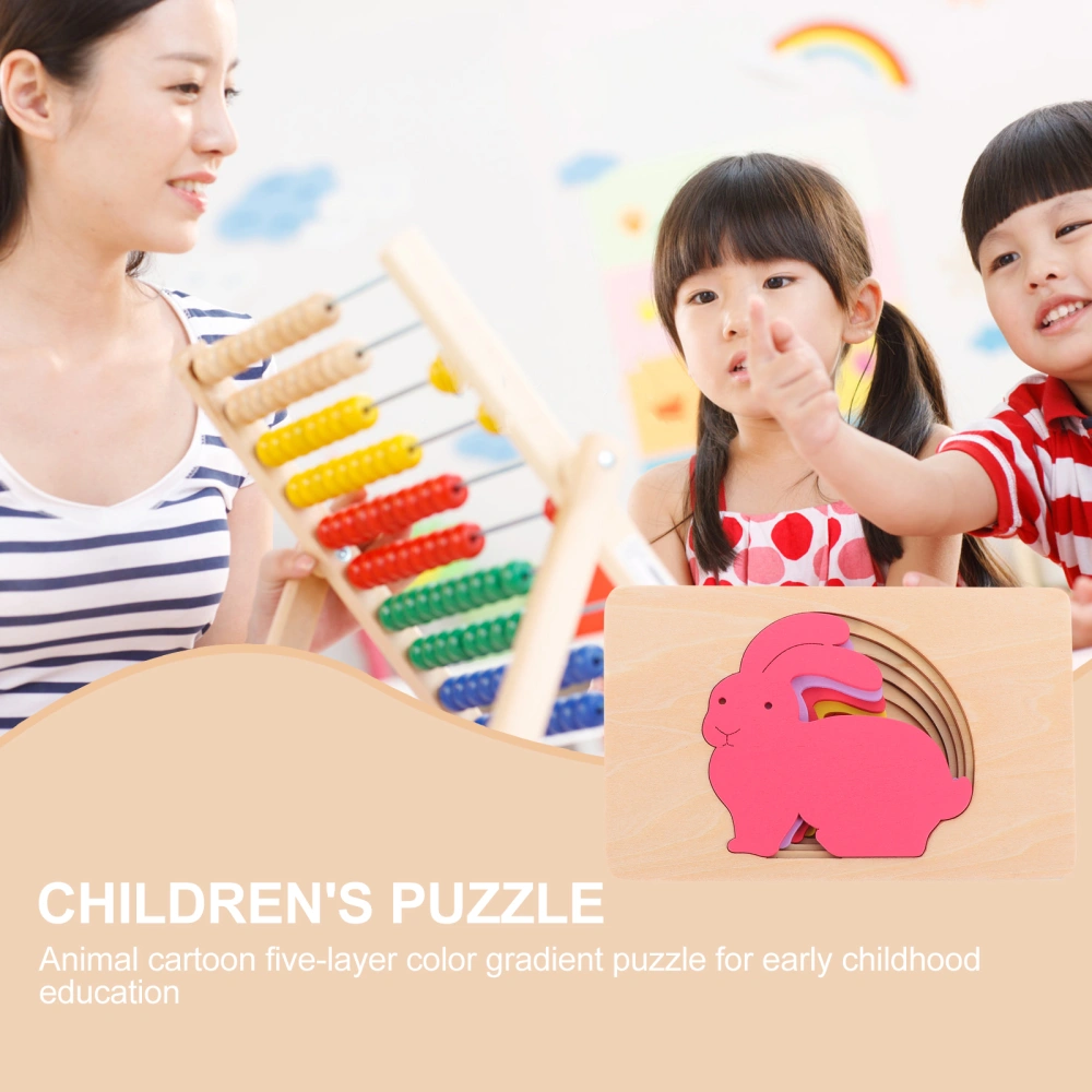 Children's Early Education Puzzle Gradient Color Jigsaw Cognition Plaything