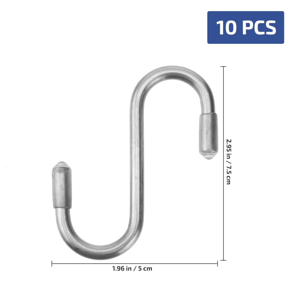 10Pcs S Hooks Stainless Steel Hooks Heavy Duty Hooks S Shaped Hanging Hooks