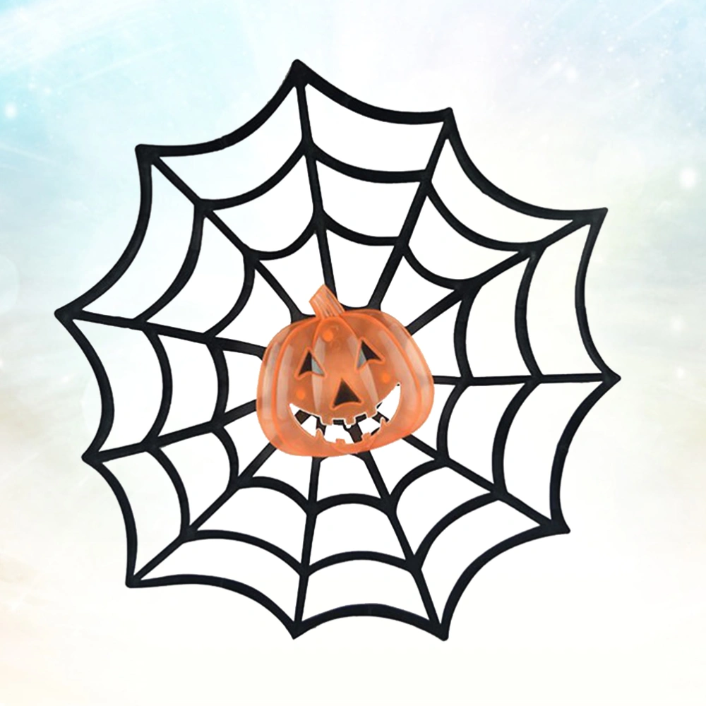 Spider Web Ornament Luminous Pumpkin Headgear Pendant Halloween Decoration Pumpkin