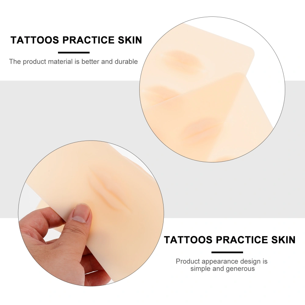 2 Pcs Embroidered Tattoos Practice Skin Practical Tattooed Imitation Skin