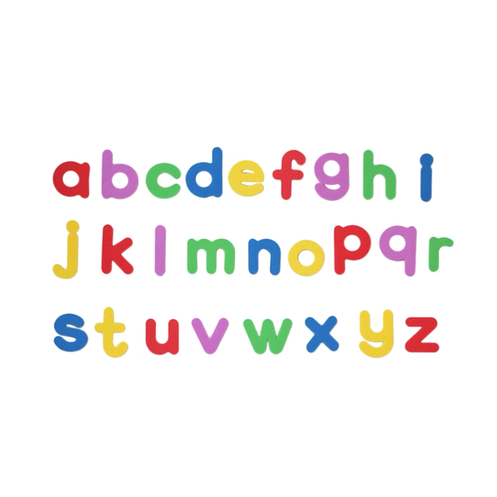 26pcs English Letters EVA Magnetic Paste Fridge Magnet Board Sticker Colorful for Home School (Mixed Color）