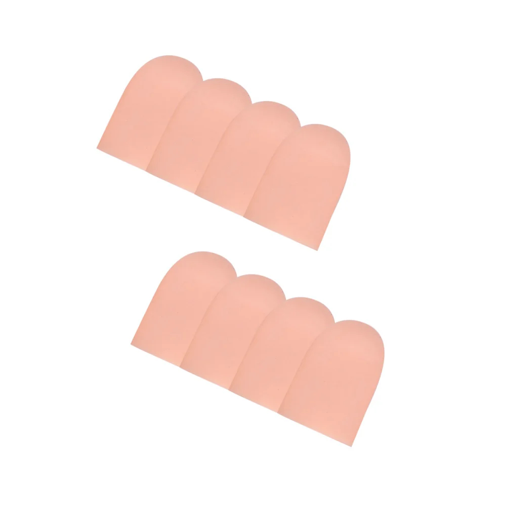 8Pcs 4x2cm Finger Protective Cover Finger Sleeve Finger Hood Finger Joints Protector for Women Men Skin Color