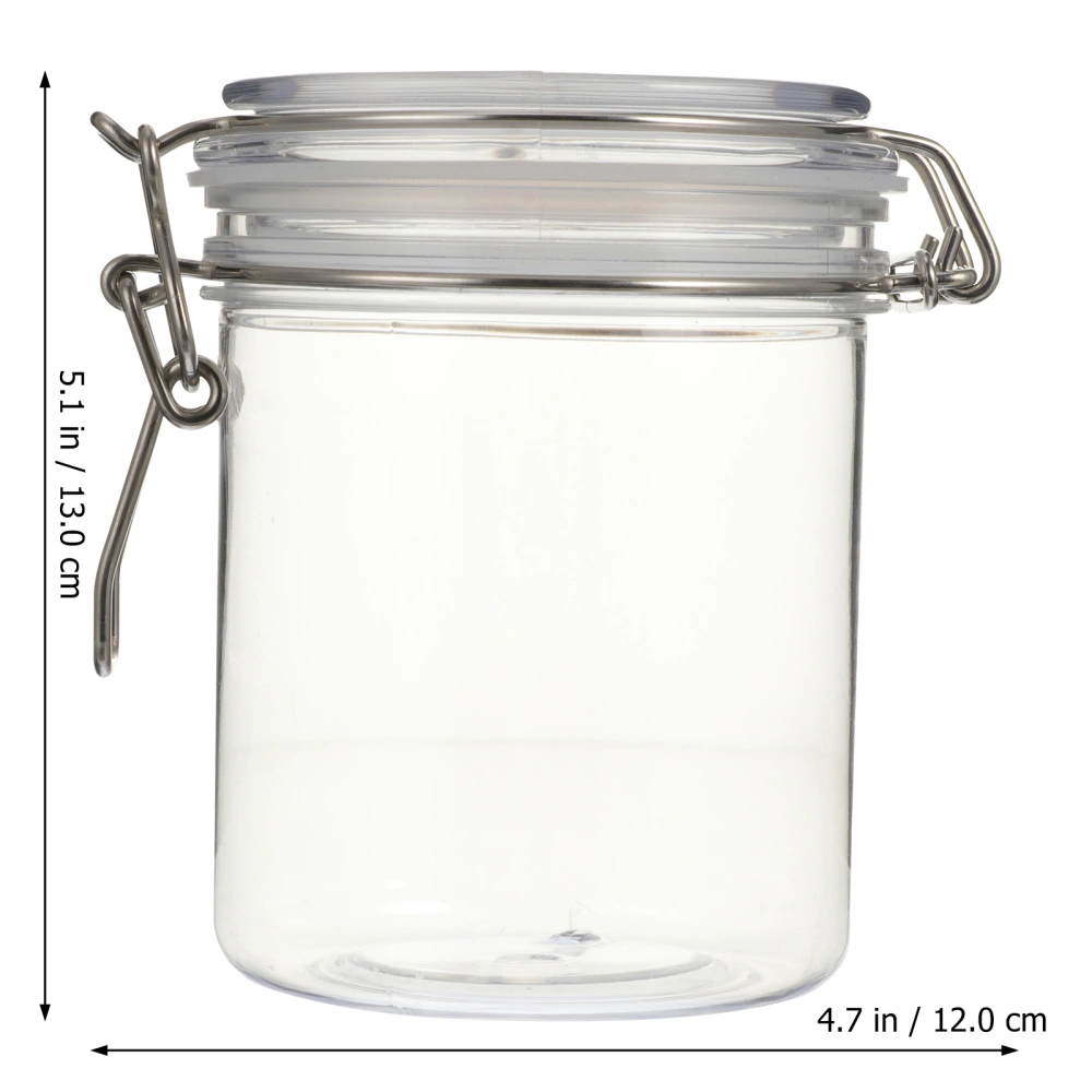 550ml Honeypot Plastic Storage Jar Food Storage Container Transparent Canister