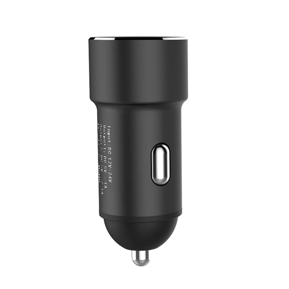 12V 24V Dual USB Socket Full Metal Safety Hammer Car Phone Charger One For Two Car Charger(Black)