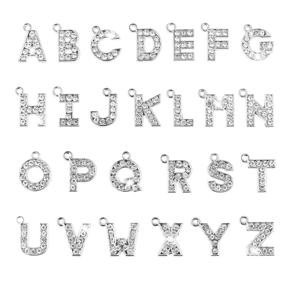 26pcs Alphabet Charms Jewelry Making Pendants A-Z Letter Jewelery Charms for Necklace Bracelet