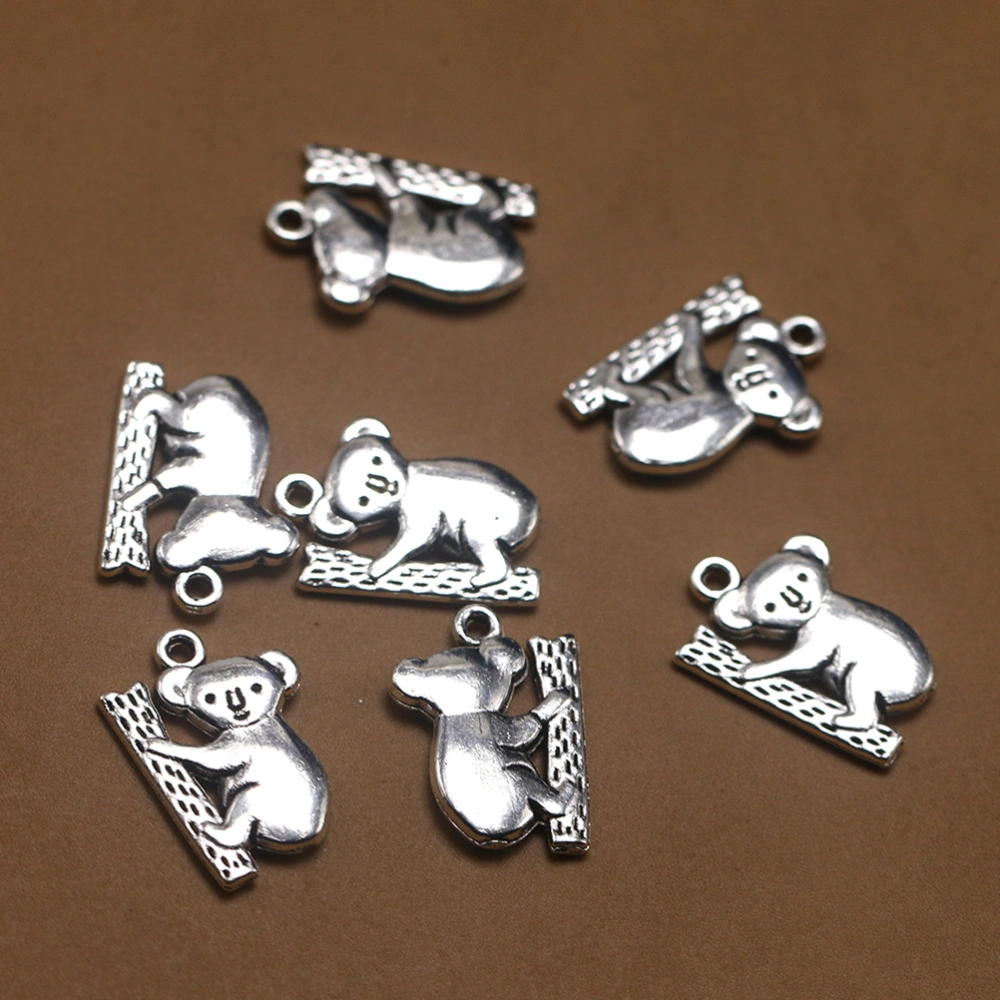 50pcs Alloy Sloth Pendants Charms Jewelry Making Accessory for Bracelet Necklace (Antique Silver)