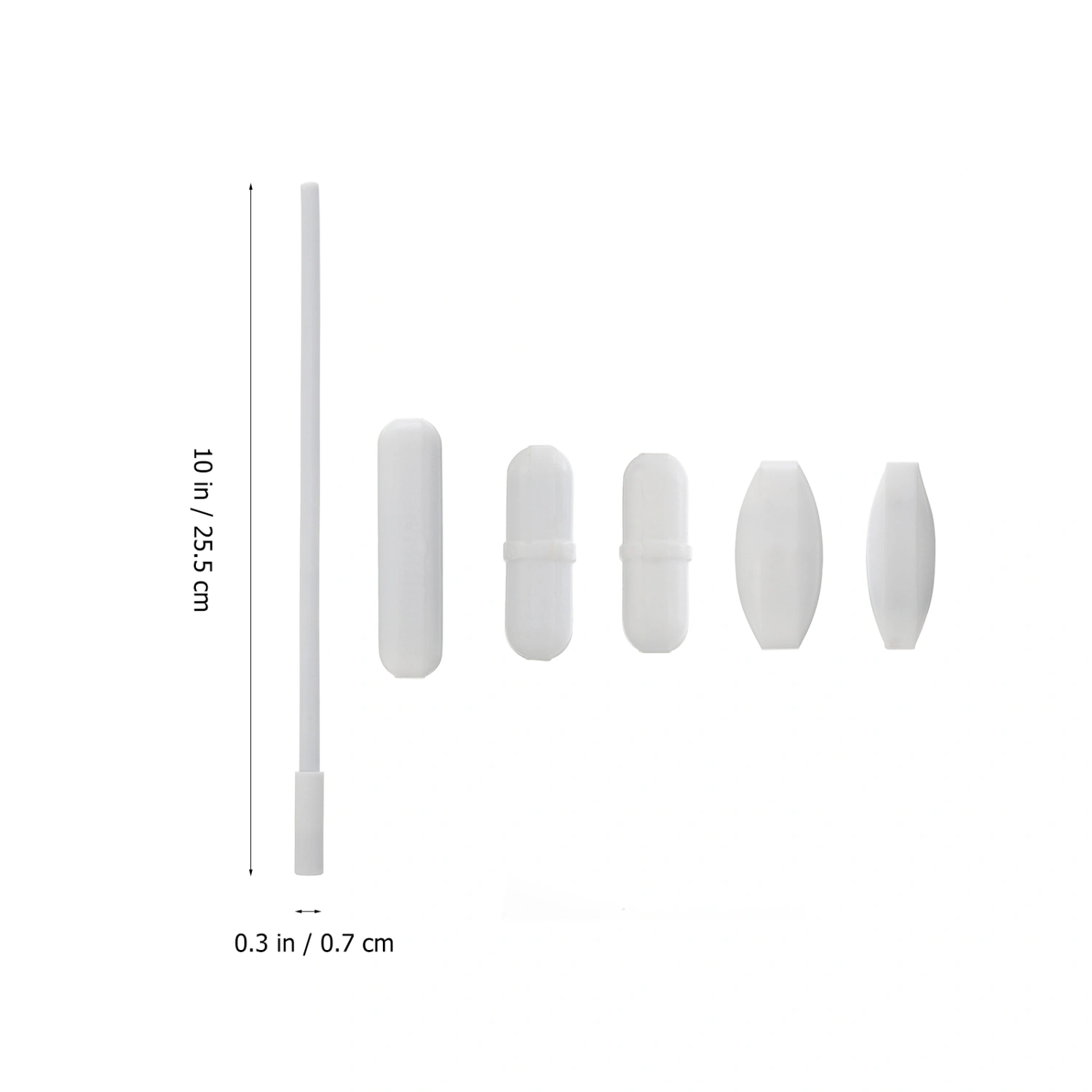 1 Set Magnetic Stirrers Kit Mixer Bars Stirring Bars Bars (White)