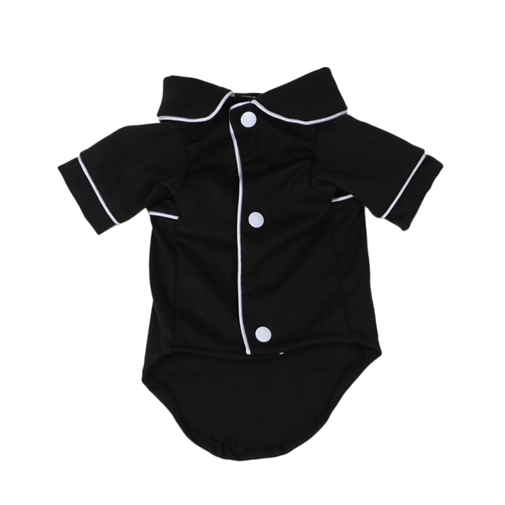 Household Delicate Handsome Two-legged Clothing Pajamas for Pet Wearing Size XL (Black）