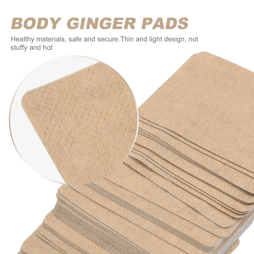 50Pcs Body Ginger Pads Pain Relief Pads Breathable Ginger Patches (Light Brown)