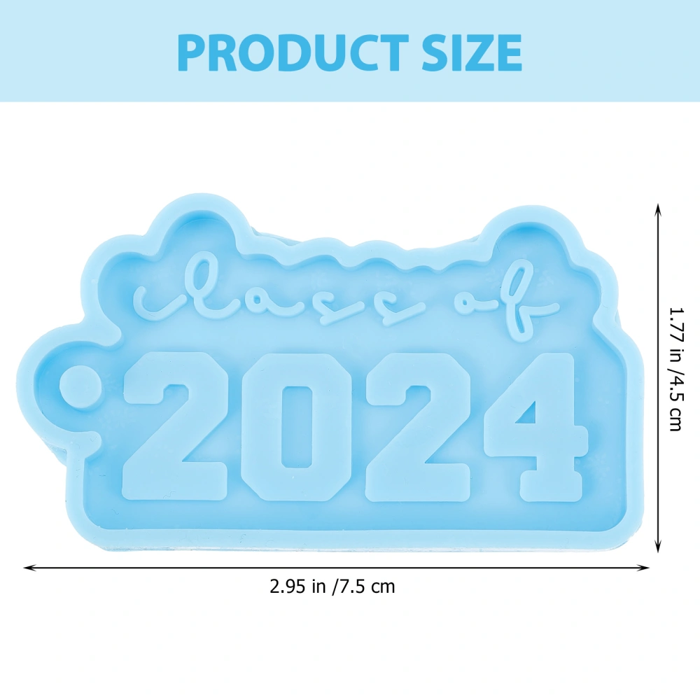 3pcs Silicone Keychain Pendant Mold Non Stick 2024 Graduation Keychain Mould For Diy Crafts