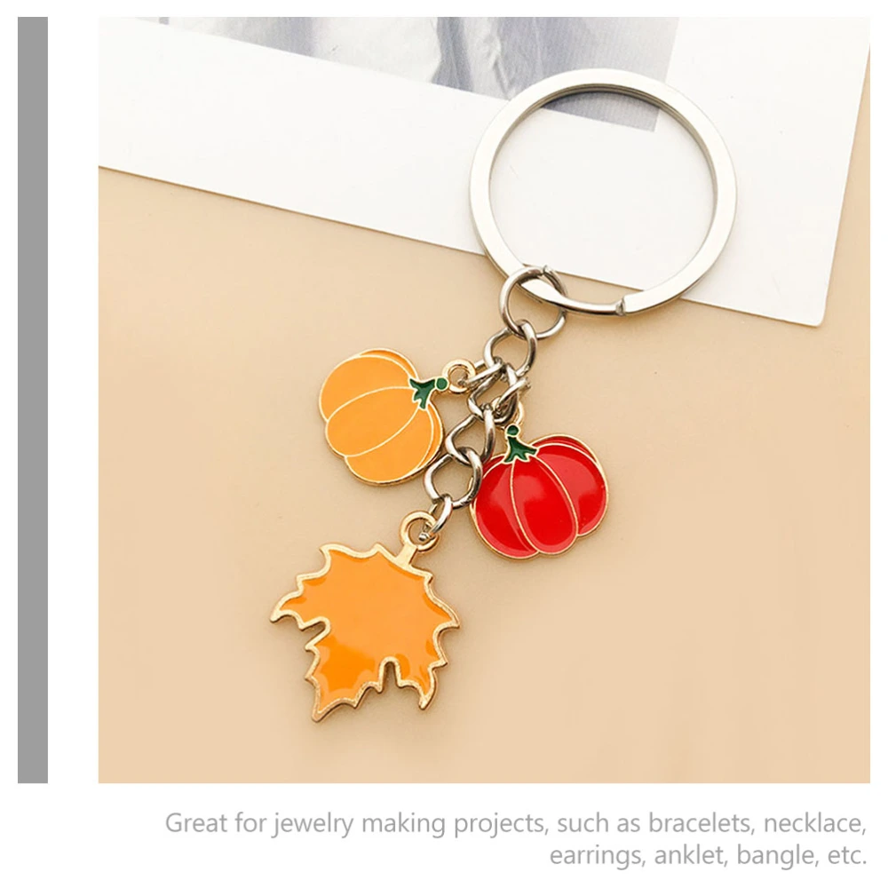 40 pcs Pumpkin Charms Maple Leaf Pendant Charms Jewelry Making Metal Charms for DIY Craft