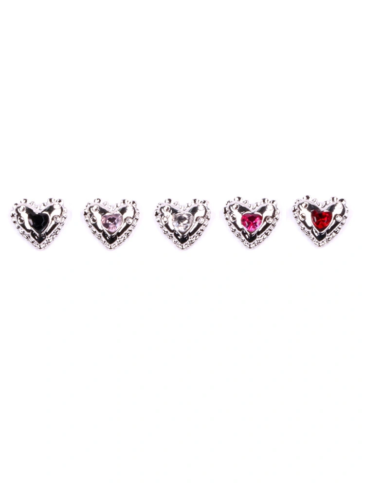 25pcs Nail Art Charms Women Nail Rhinestones Heart Shaped Nail Art Decorations Manicure Supplies