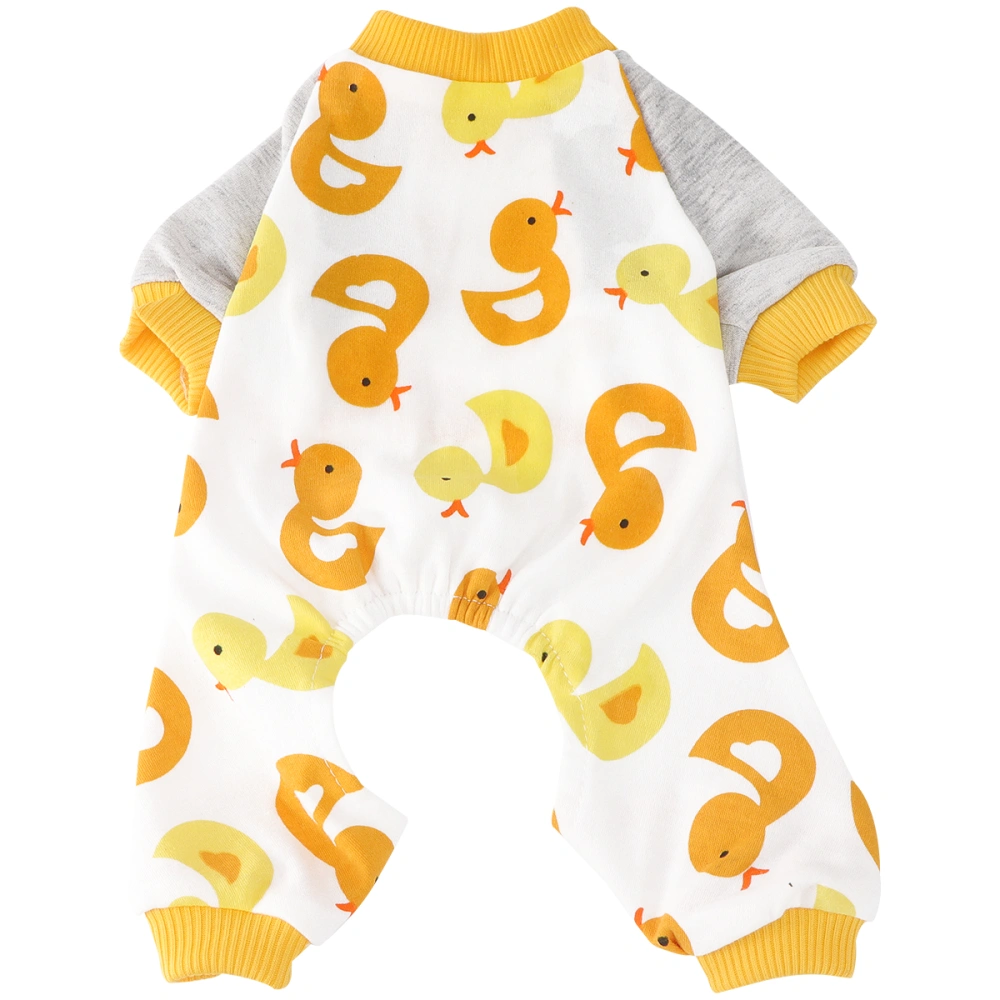 Dog Pet Puppy Sleepwear Clothes Coat Spring Summer Vest Dress Outwear Size XL (Duck Design)