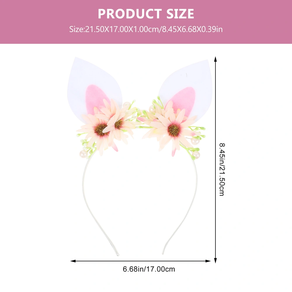 1Pc Bunny Ear Design Hairband Adorable Kids Headdress Party Hair Decoration